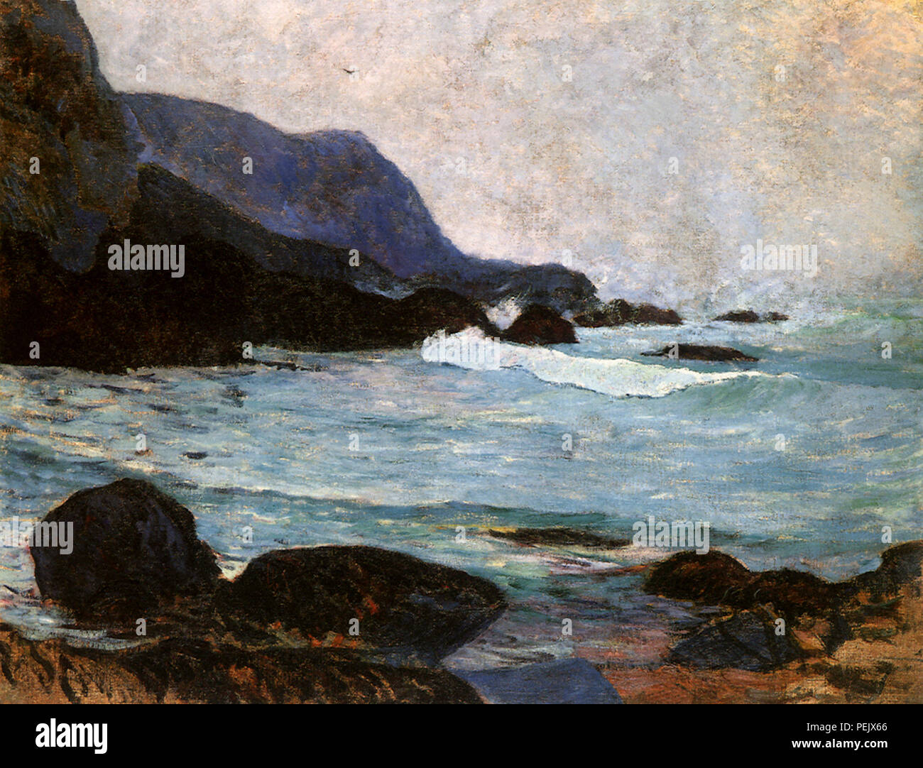 Bellangenay Coast, Gauguin, Paul Stock Photo