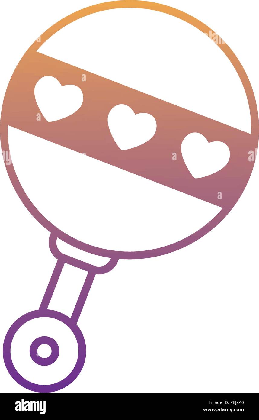 baby rattle icon over white background, vector illustration Stock ...