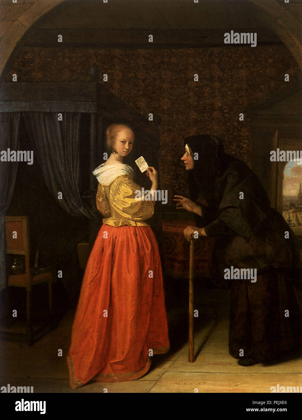 Bathsheba Receiving David's Letter, Steen, Jan Stock Photo