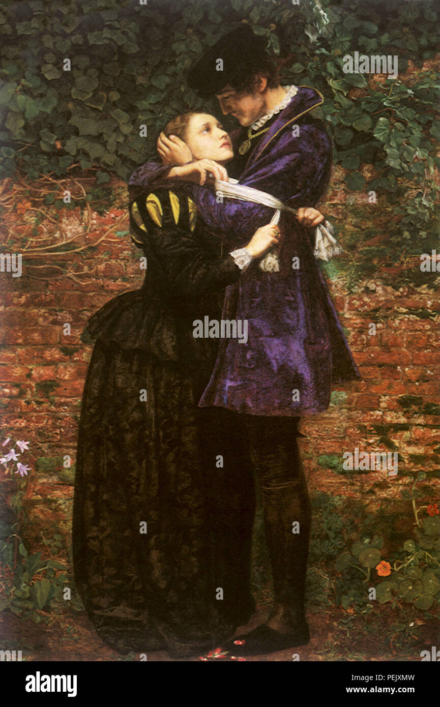Star-Crossed Lovers, Millais, Sir John Everett Stock Photo
