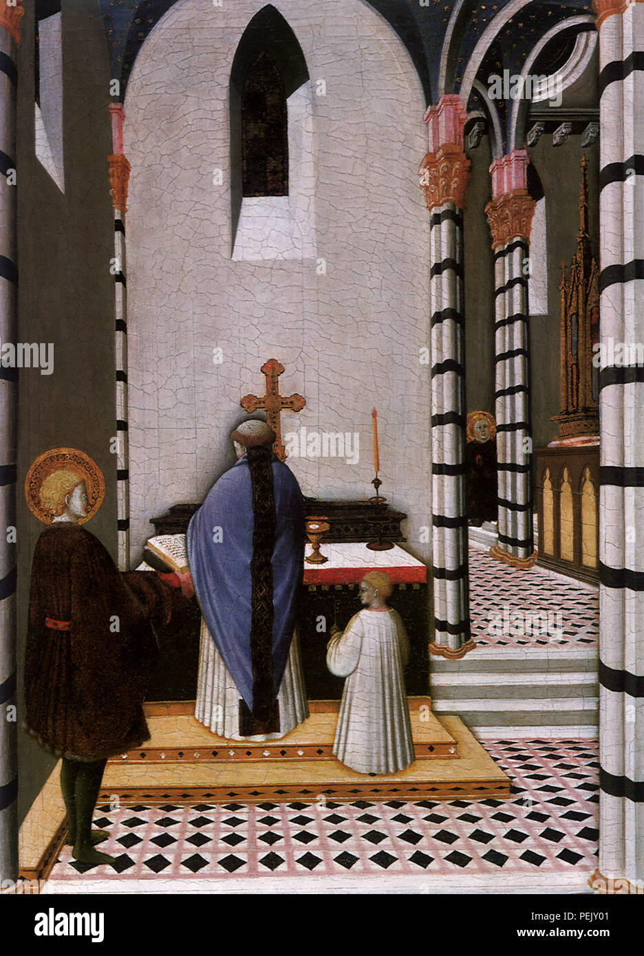 Saint Anthony, Master of the Osservanza Tript Stock Photo
