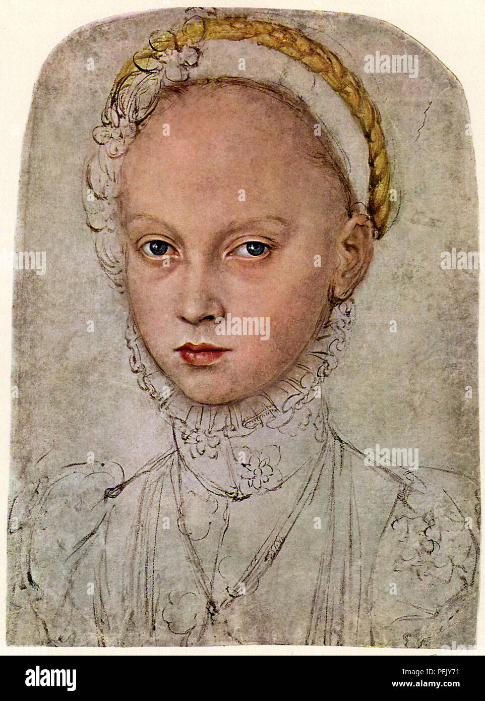 Princess Elizabeth 1555, Cranach, Lucas the Younger Stock Photo