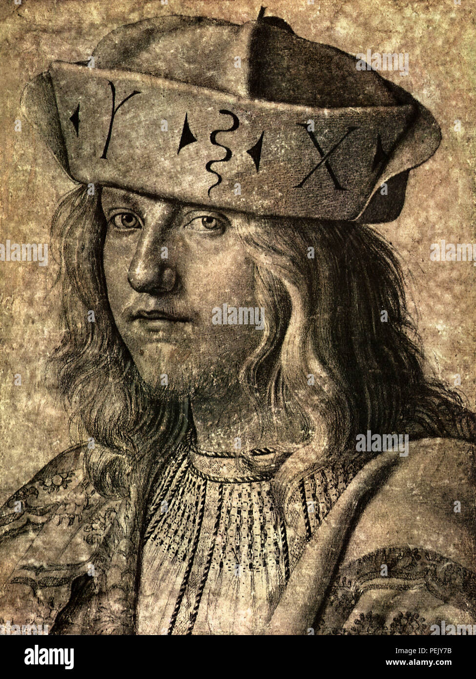 Youth Wearing a Cap, Veneto, Bartolommeo Stock Photo