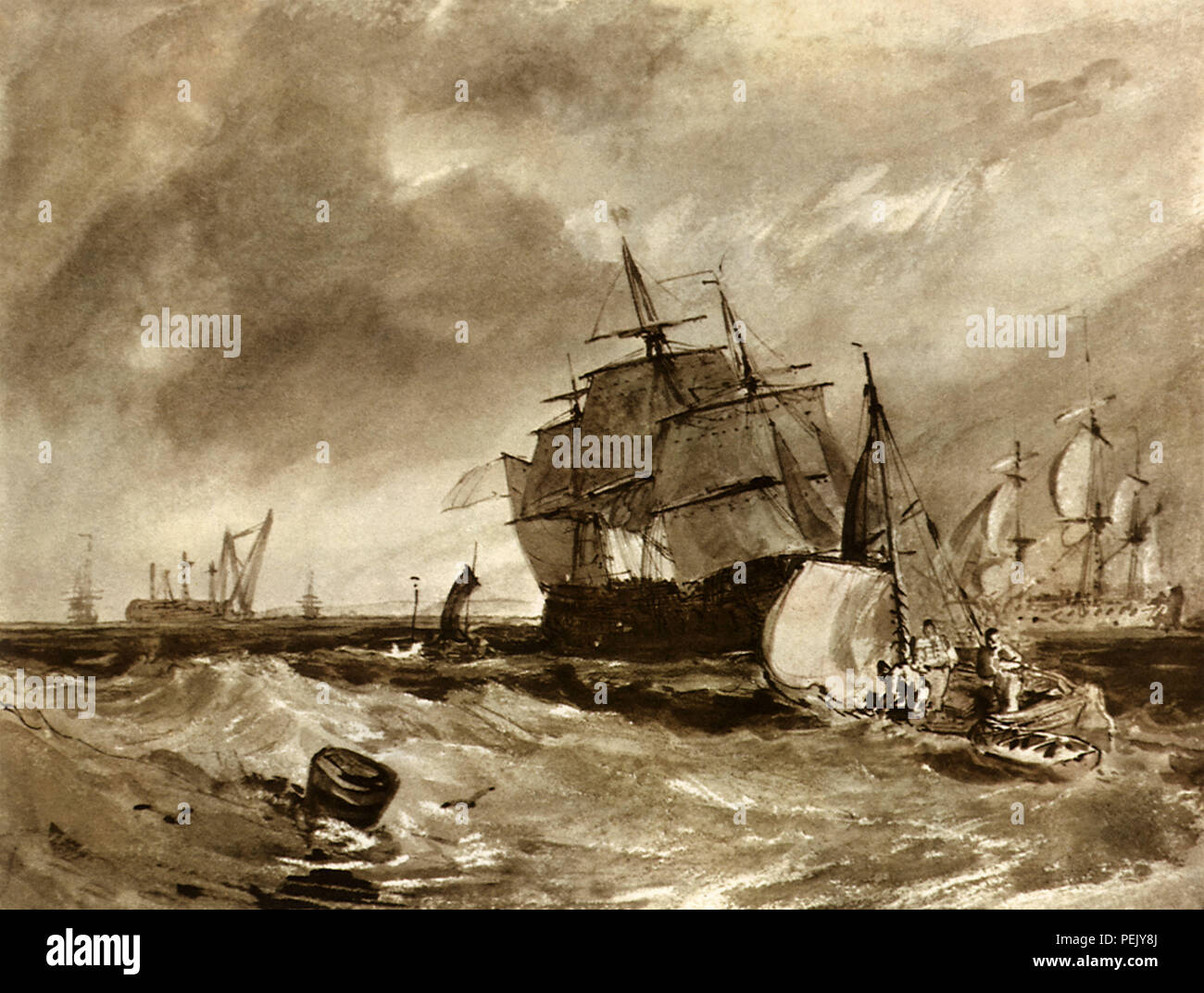 Dramatic Seascape, Turner, Joseph Mallord William Stock Photo