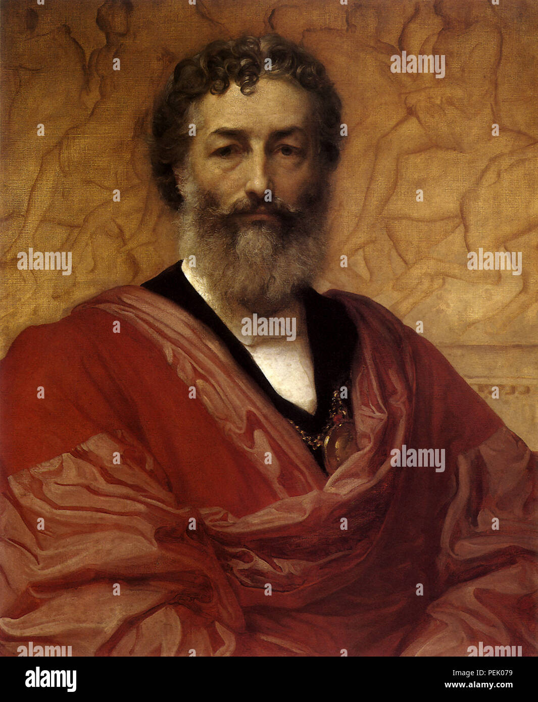 Leighton SelfPortrait, Leighton, Frederic Stock Photo Alamy
