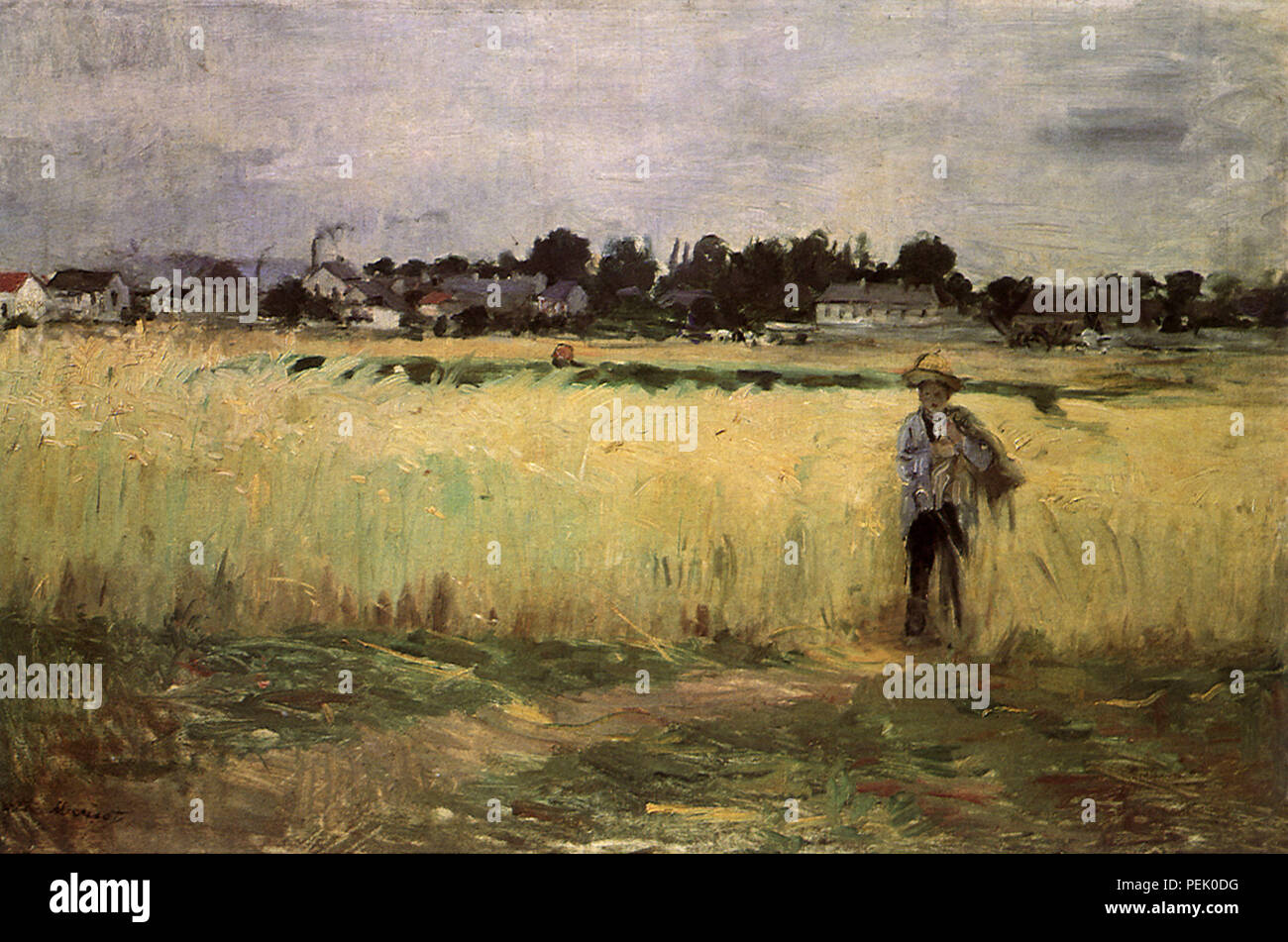 In the Wheatfield, Morisot, Berthe Stock Photo
