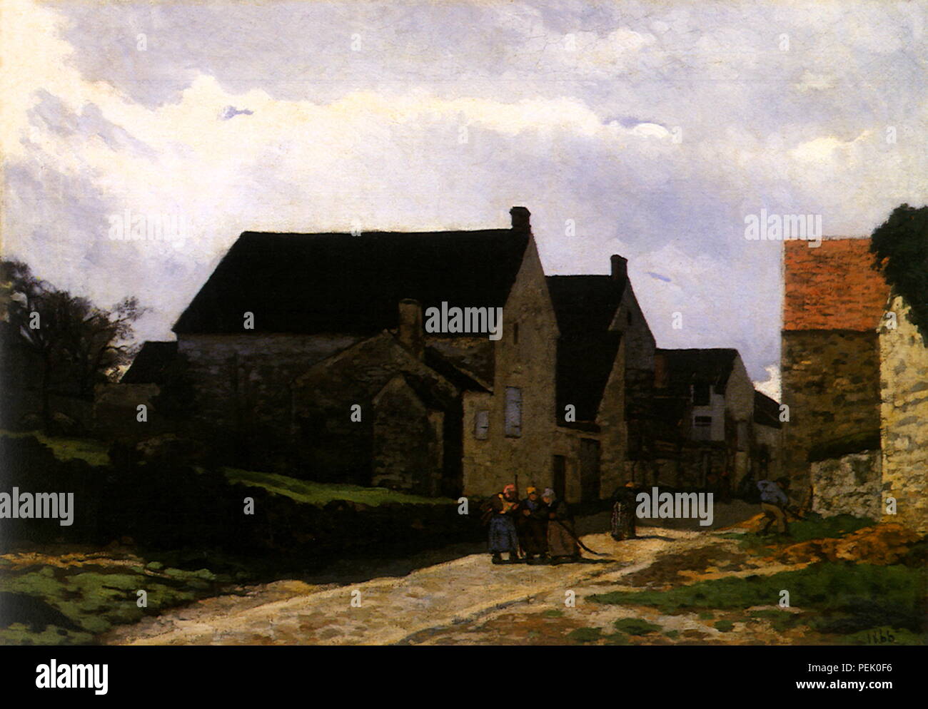 Women Going to the Woods: Landscape, Sisley, Alfred Stock Photo
