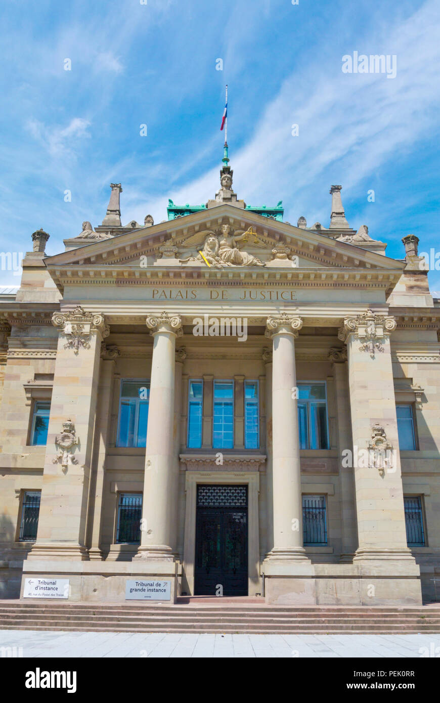 Tribunal de Grande Instance, high court, Palais de Justice, Strasbourg, Alsace, France Stock Photo