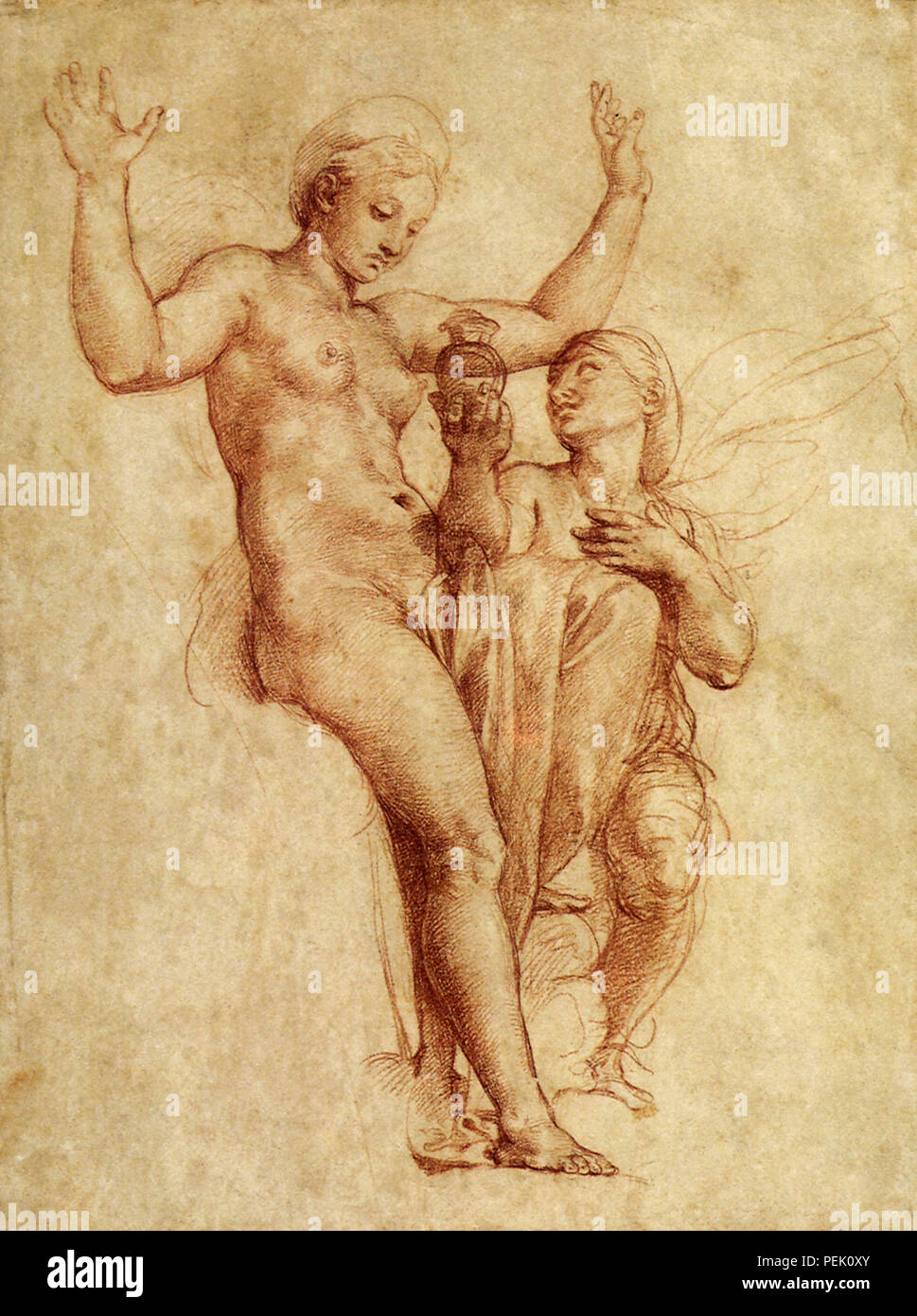Venus and Psyche, Raphael, Raffaello S. Stock Photo