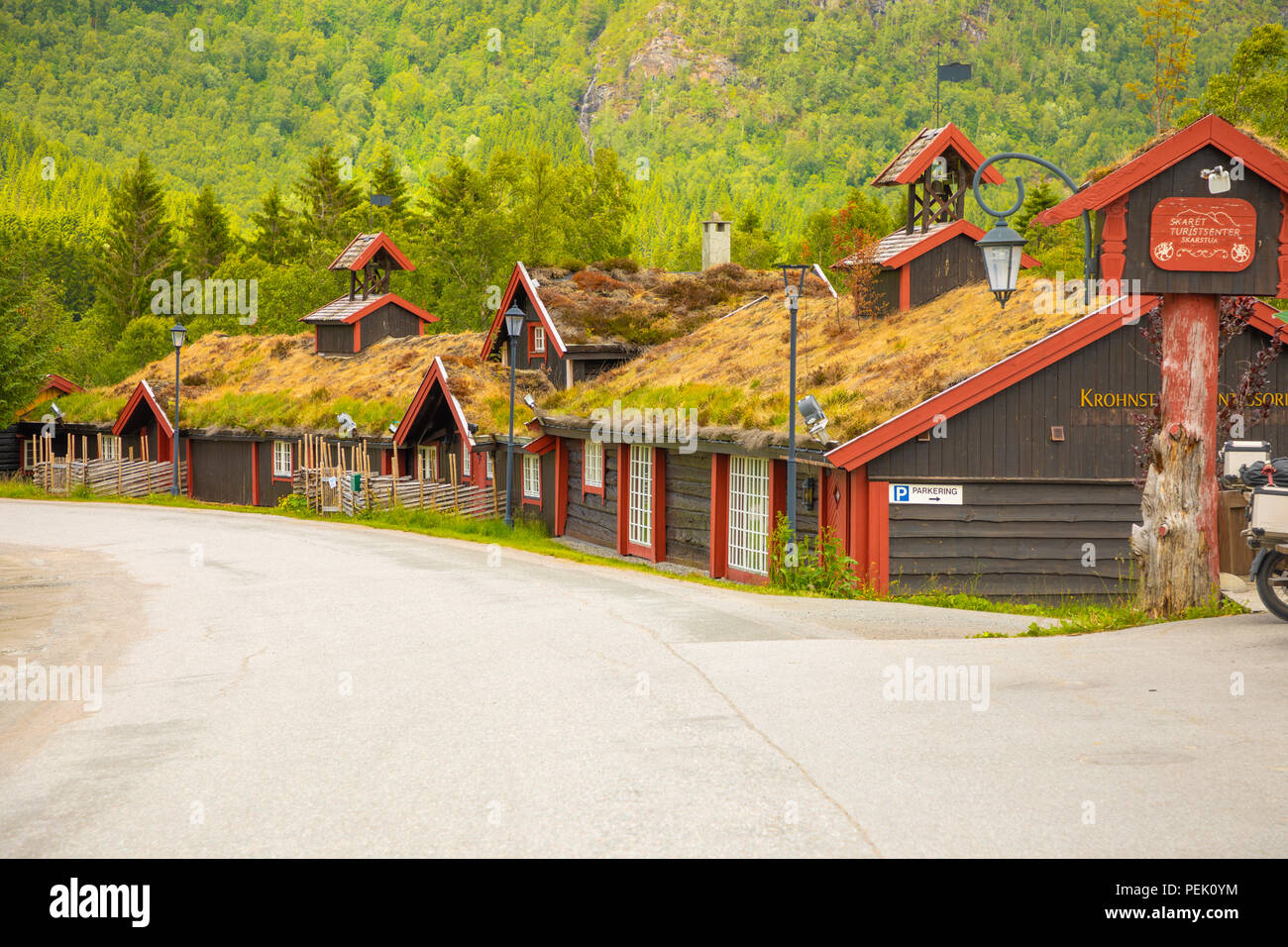 Aro, Norway - 25.06.2018: Country Motel Eventyrlige Skaret, Aro, Norway  Stock Photo - Alamy