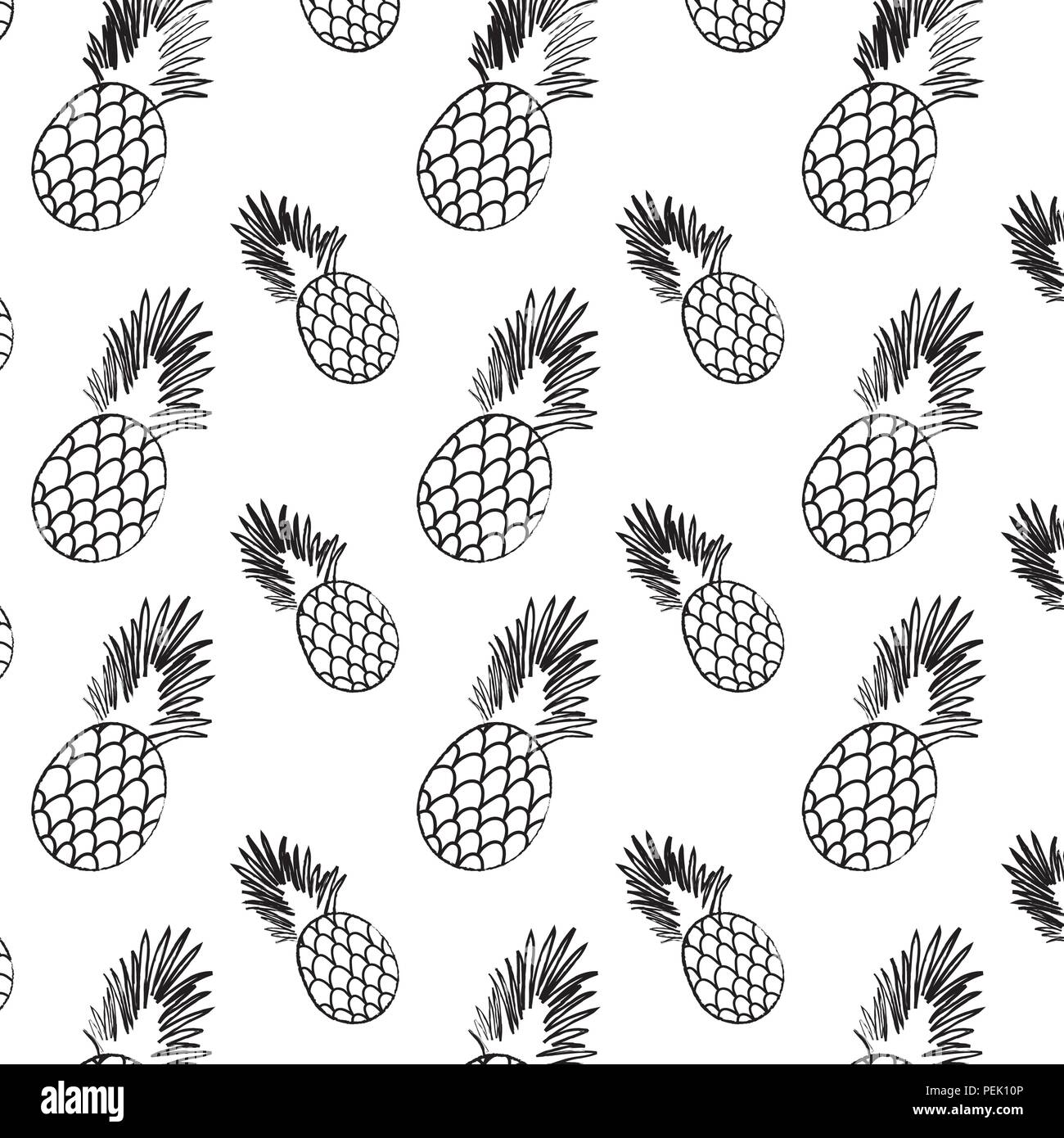 grunge exotic pineapple tropical fruit background Stock Vector Image ...