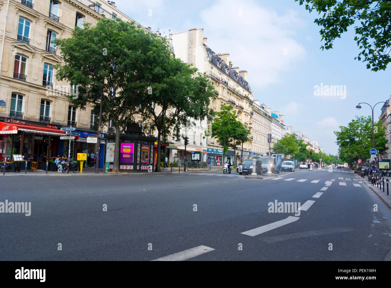 Boulevard du Temple, Le Marais, Paris, France Stock Photo