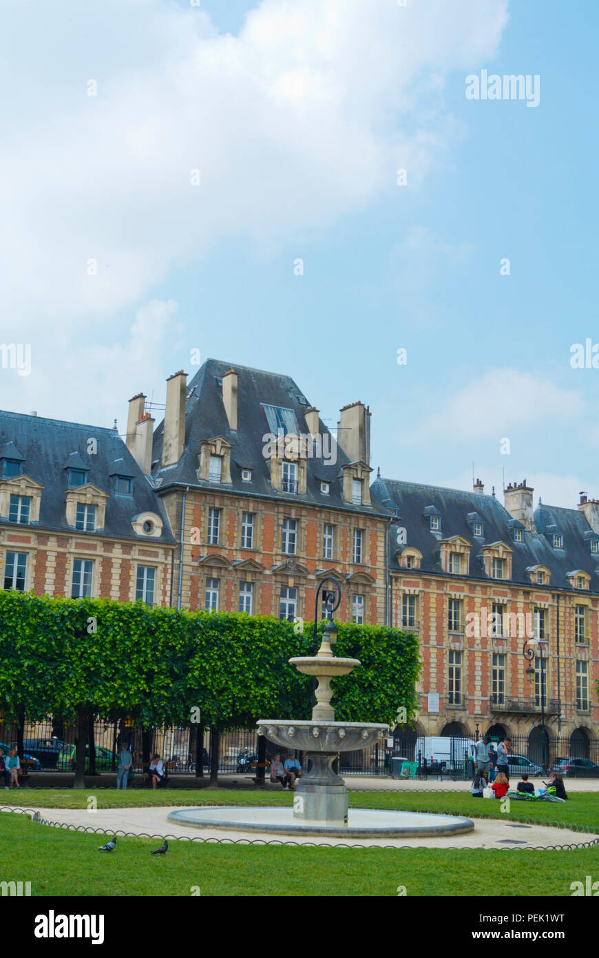 Place des Vosges, Le Marais, Paris, France Stock Photo