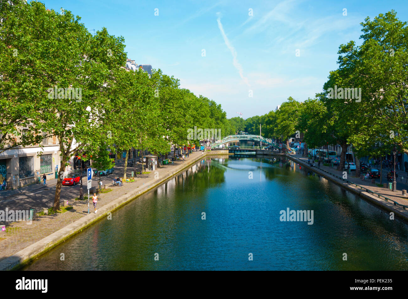 Canal Saint Martin, Paris, France Stock Photo