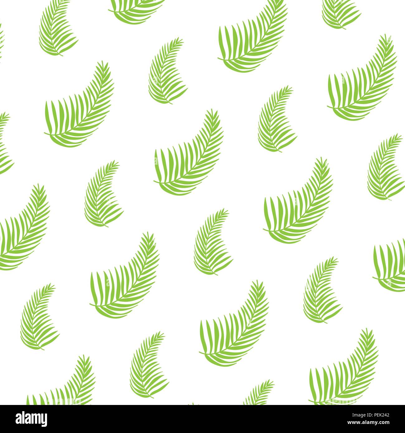 tropical plam branch leaves background Stock