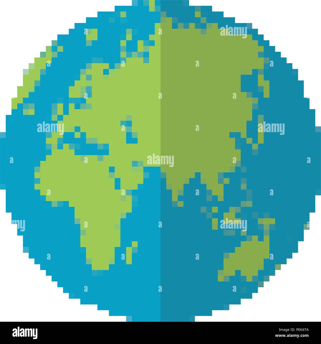 pixelated earth global map Stock Vector Image & Art Alamy