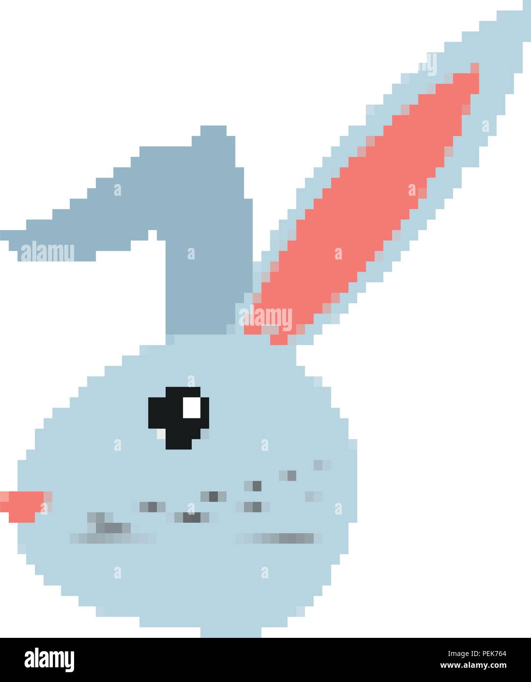 pixelated rabbit head wild animal Stock Vector Image & Art - Alamy