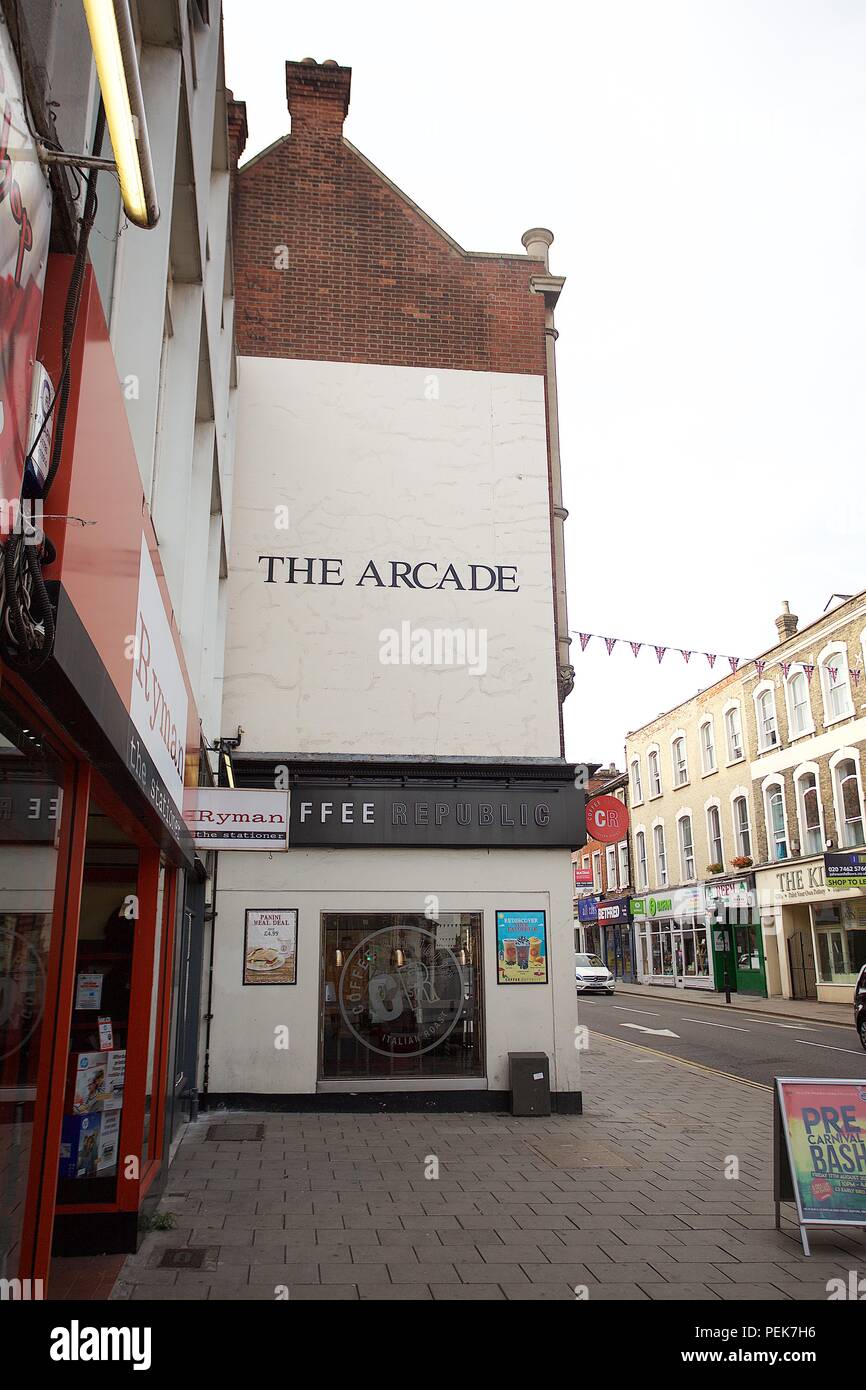 Bedford arcade sign Stock Photo Alamy