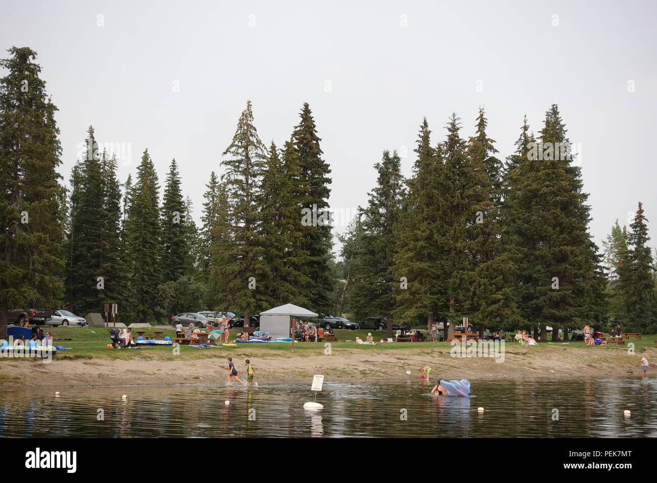 People Spending Time Outdoor In Logan Lake Bc Canada Stock Photo Alamy