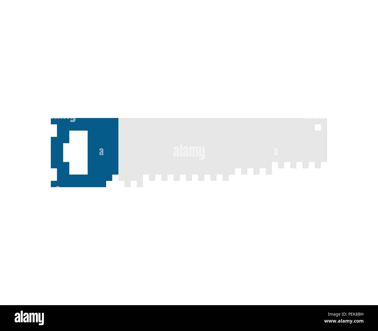 Saw pixel art. Tool 8 bit. Vector illustration Stock Vector Image & Art