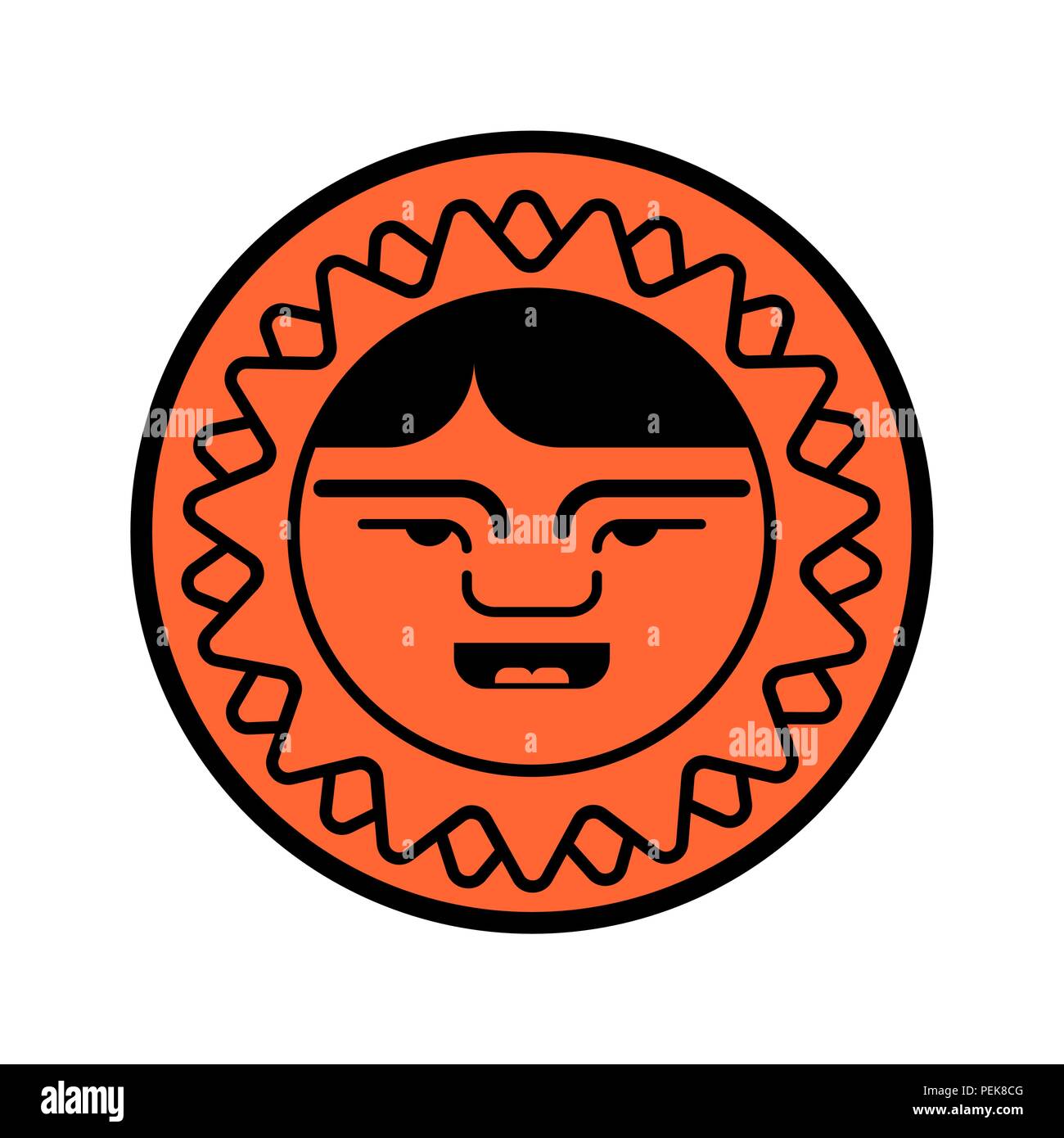 Eskimo face icon. Inuit head sign isolated. arctic traditional  Man of north. Chukchi Vector illustration Stock Vector