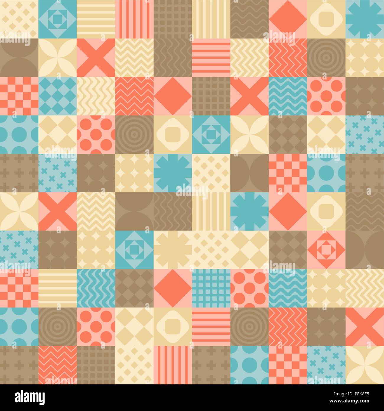 Patchwork pattern seamless. Quilt ornament. Quilted Blanket ...