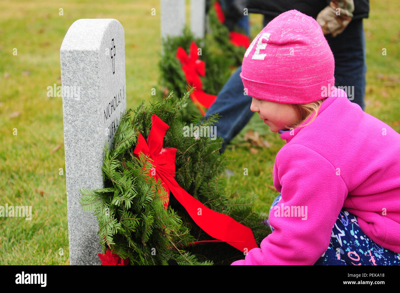 Members of the surrounding communities laid commemorative wreaths for