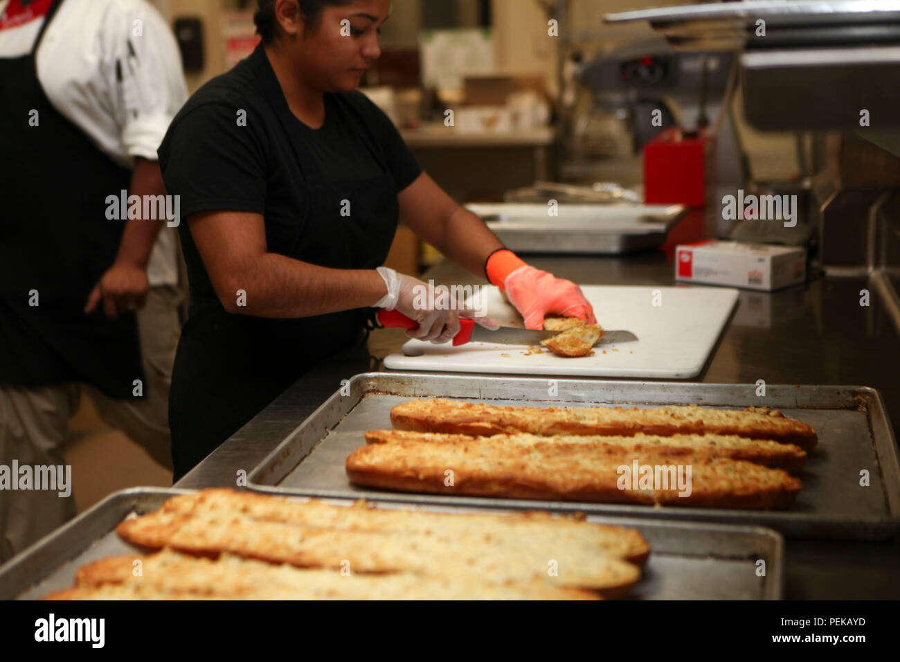 U.S. Marine Corps Cpl. Monica Rios, a food service specialist with 