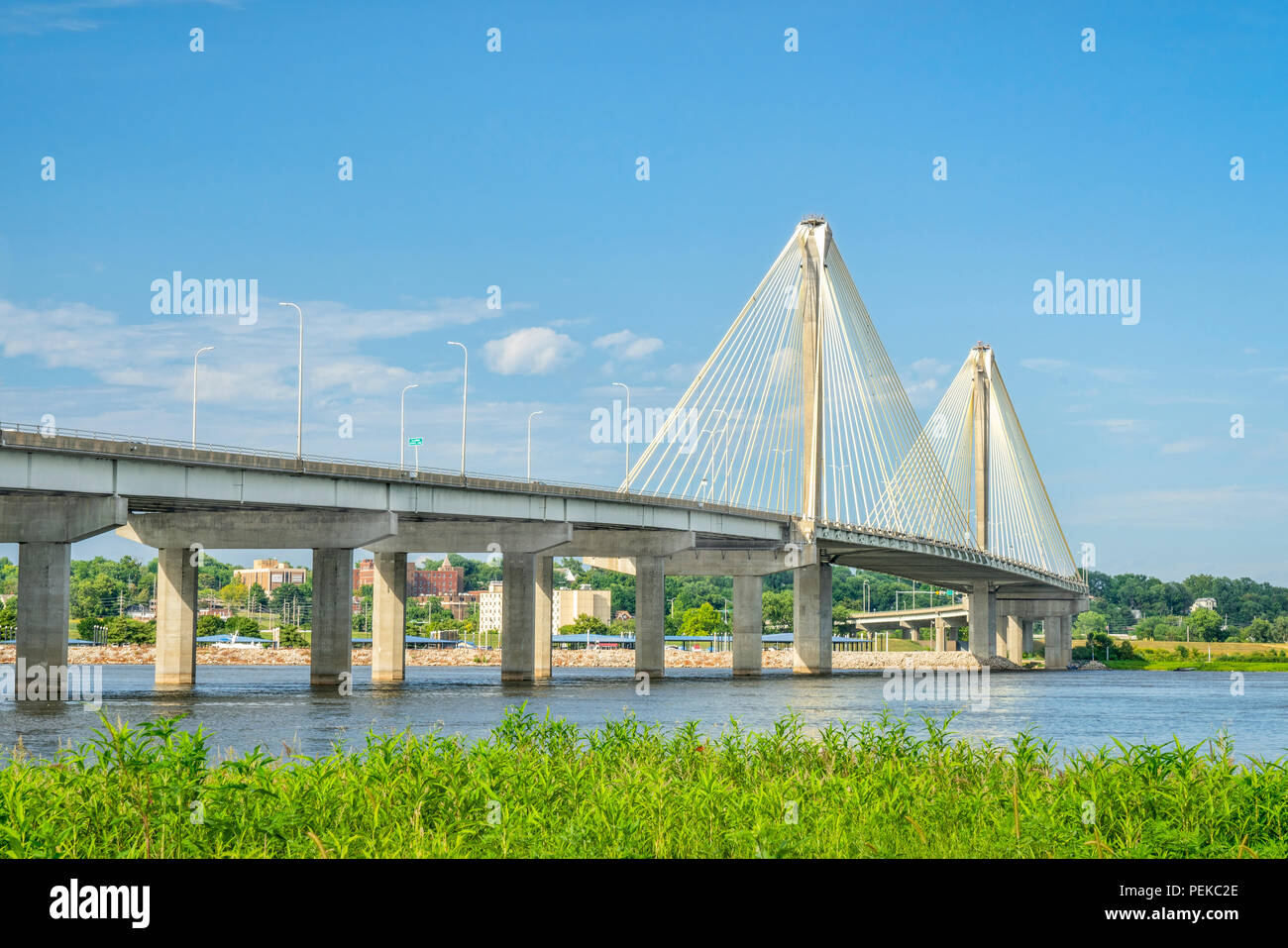 The Clark Bridge, a cablestayed bridge across the Mississippi River