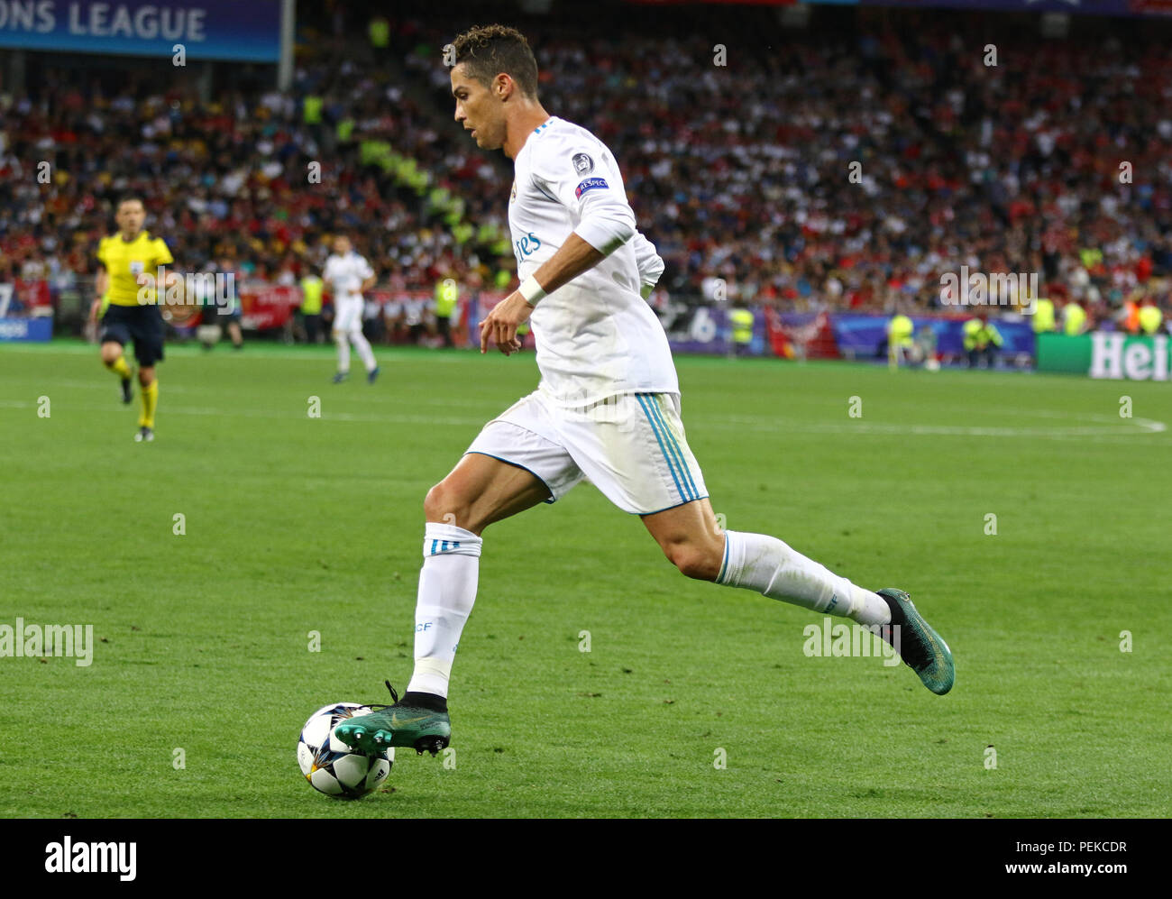 KYIV, UKRAINE - MAY 26, 2018: Cristiano Ronaldo of Real Madrid in ...