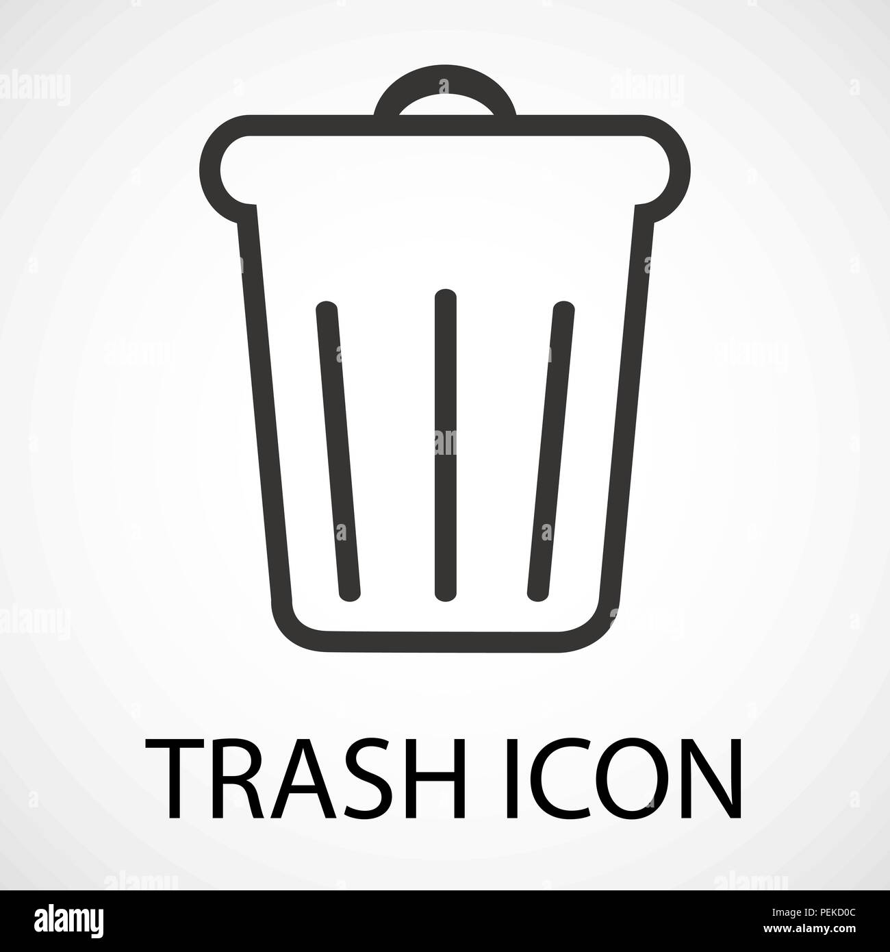Simple trash icon Stock Vector