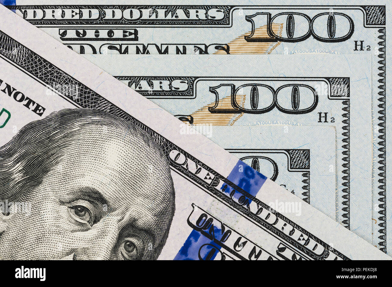 One hundred dollar bill close up Stock Photo - Alamy
