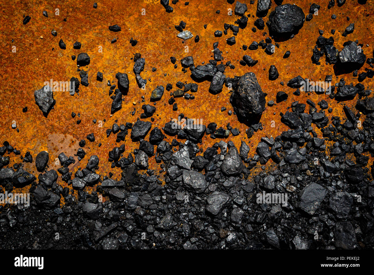 Texture with rust and black coal Stock Photo Alamy