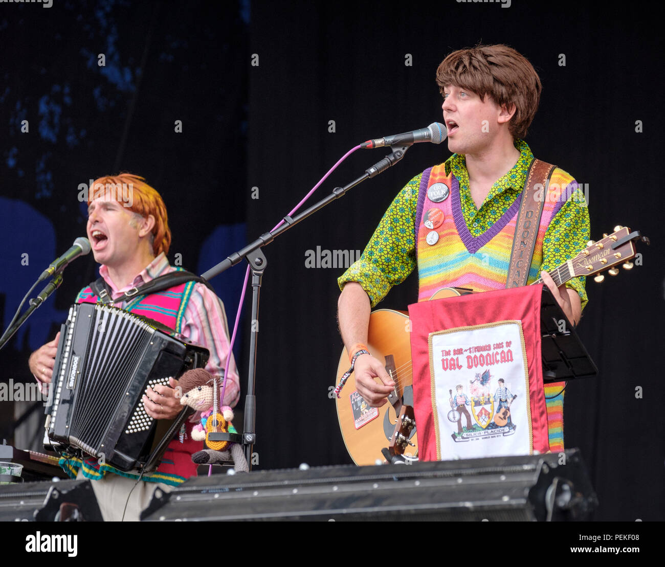 The Bar Steward Sons of Val Doonican performing at Fairport’s Cropredy Convention, England, UK. August 11, 2018 Stock Photo