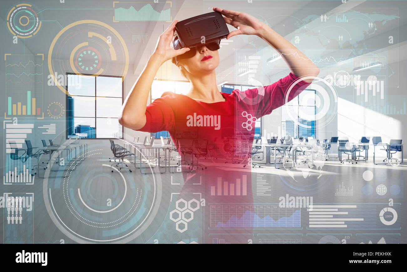 Virtual reality experience Stock Photo Alamy