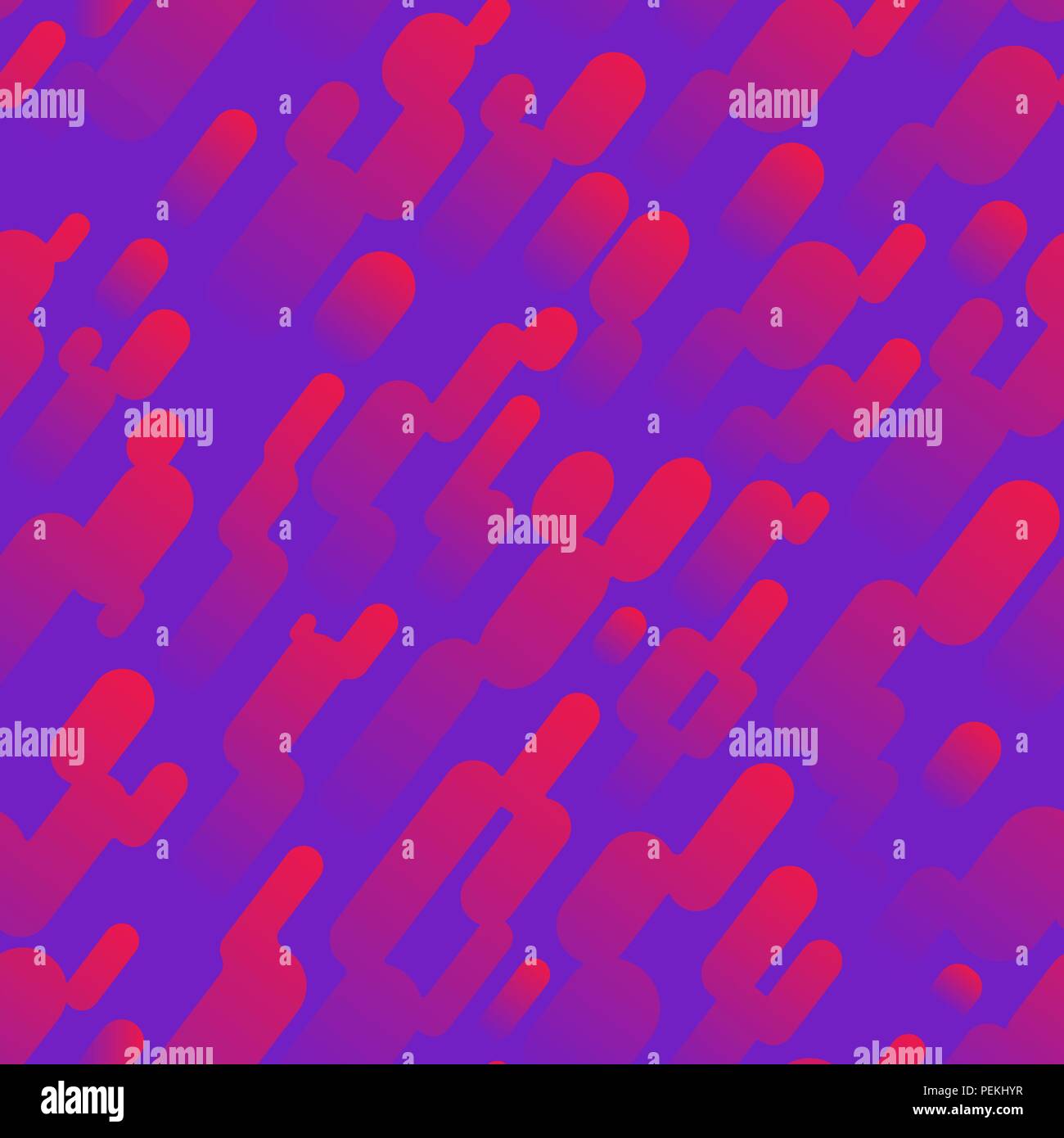 Coral abstract gradient vibrant lines and dots seamless pattern Stock Vector