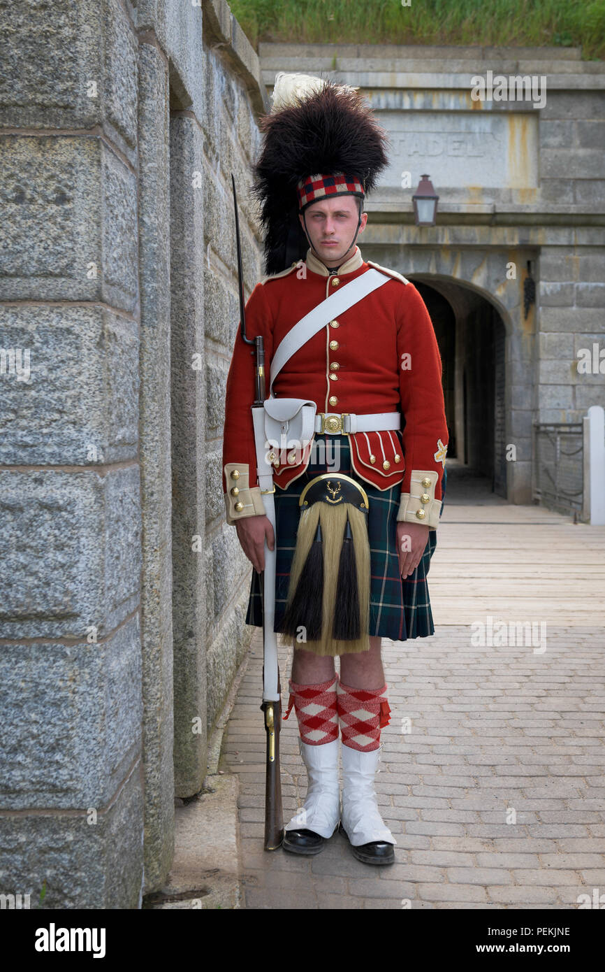 Sentry at the entrance gate to the Halifax Citadel National Historic ...