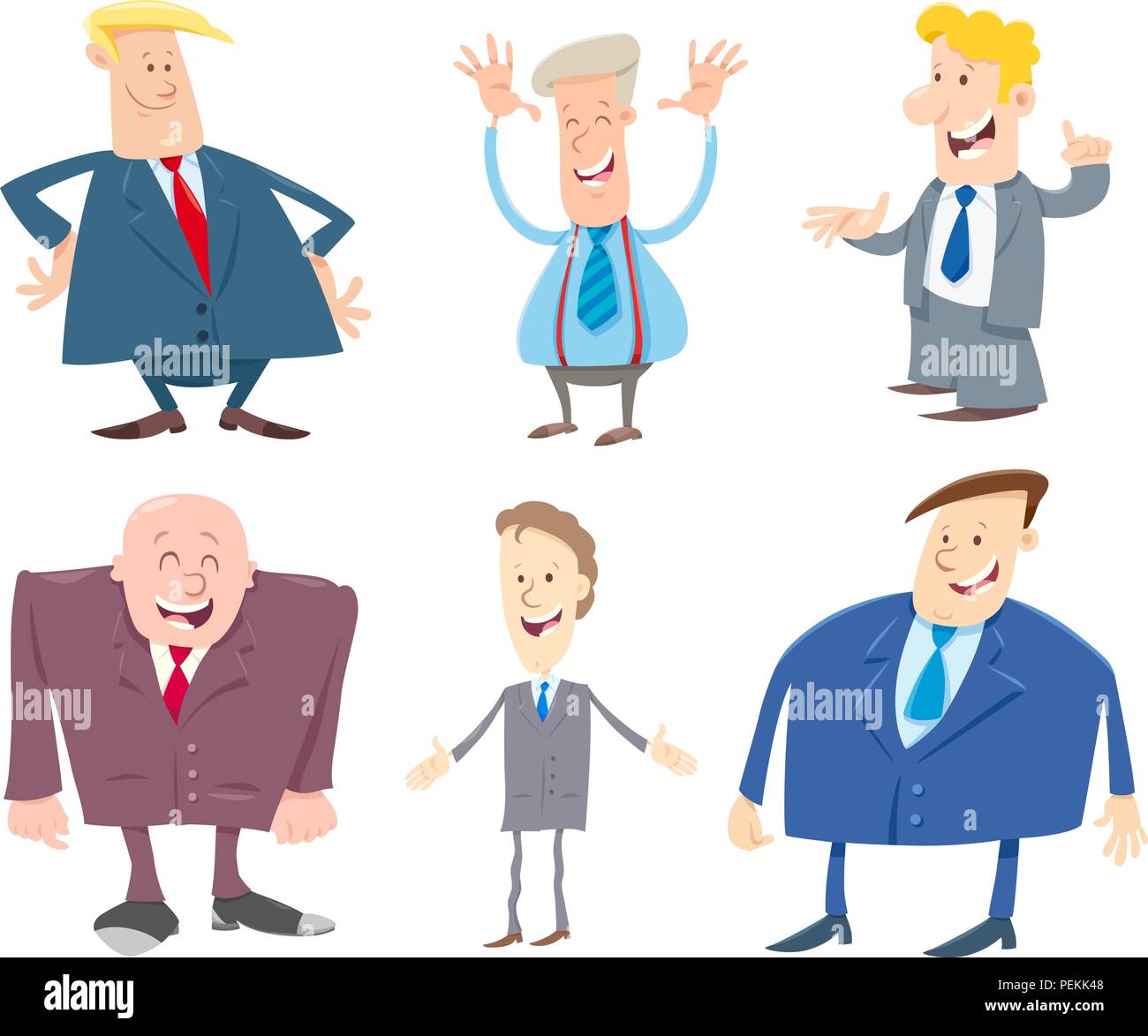 Cartoon Illustration of Businessmen or Manager Characters in Suits Stock  Vector Image & Art - Alamy