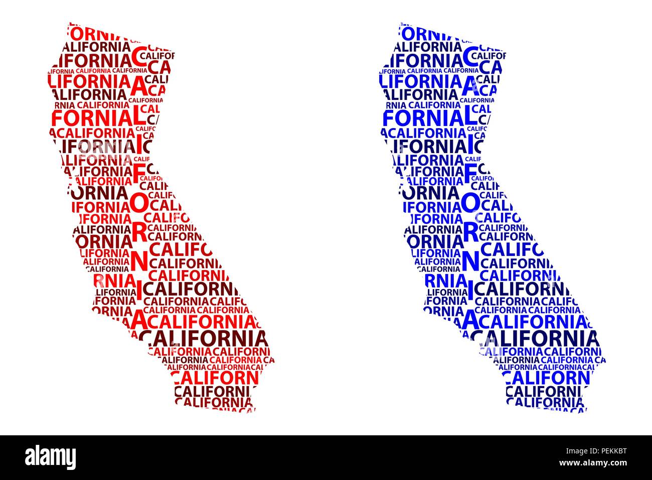 Sketch California (United States of America, The Golden State) letter