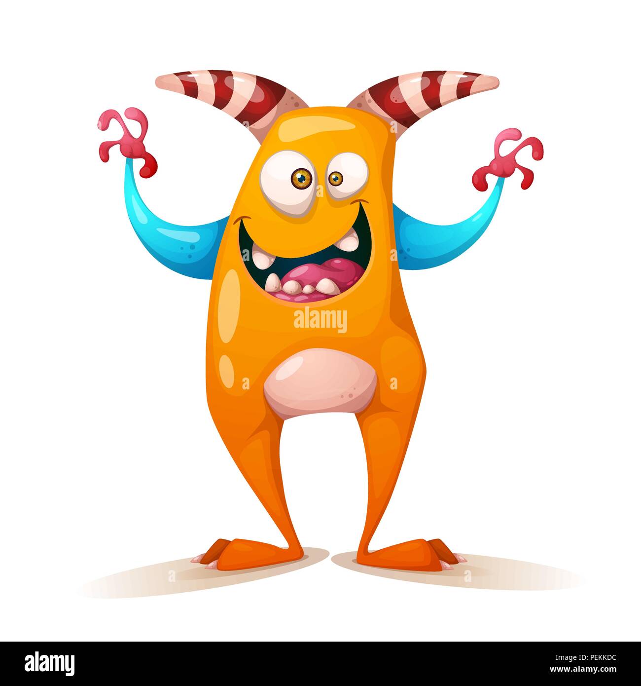 Funny, cute, crazy monster - cartoon characters Stock Vector Image & Art -  Alamy