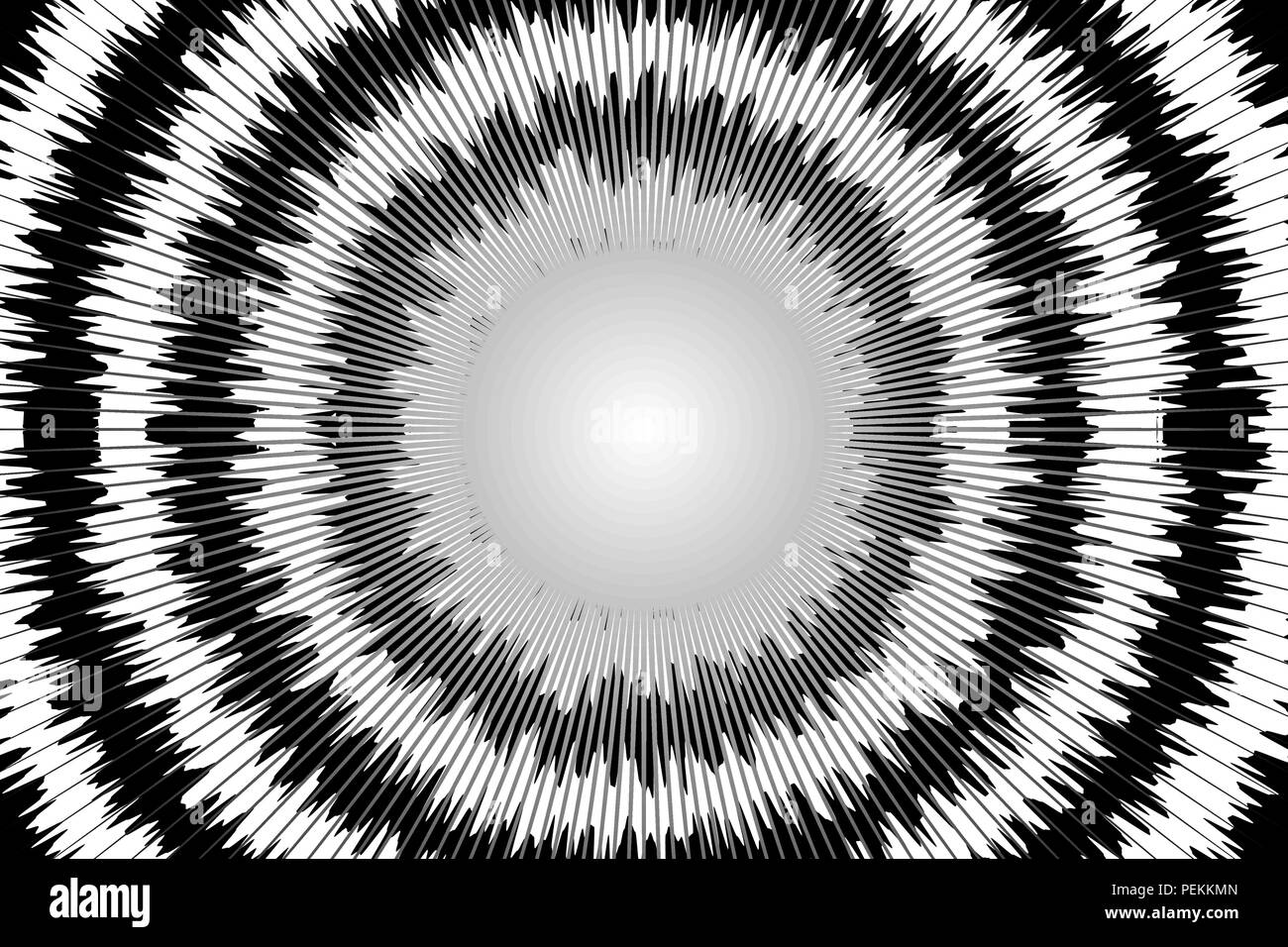 Explosion - abstract black and white vector pattern Stock Vector