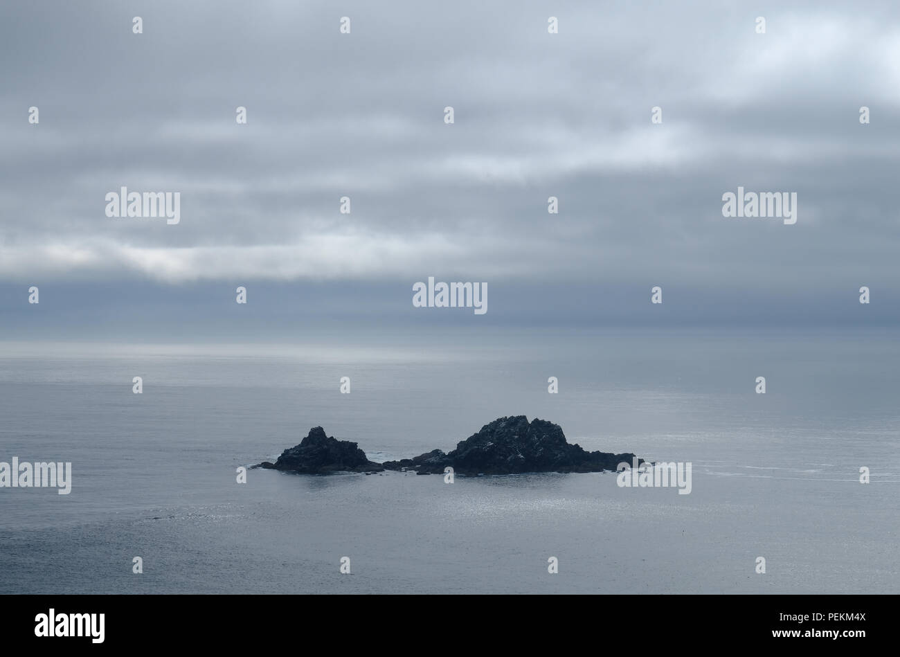 The Brisons, offshore roack at Carn Gloose, Cornwall, UK Stock Photo