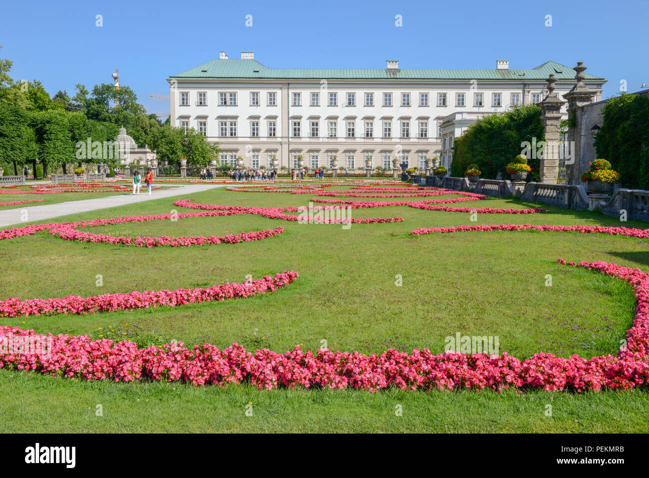 Salzburg, Austria - 27 June 2018: Beautiful flowers bloom at the