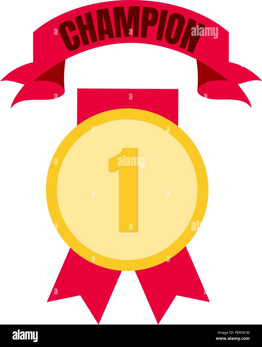 Medal Icon for first place in trendy flat style isolated on background ...