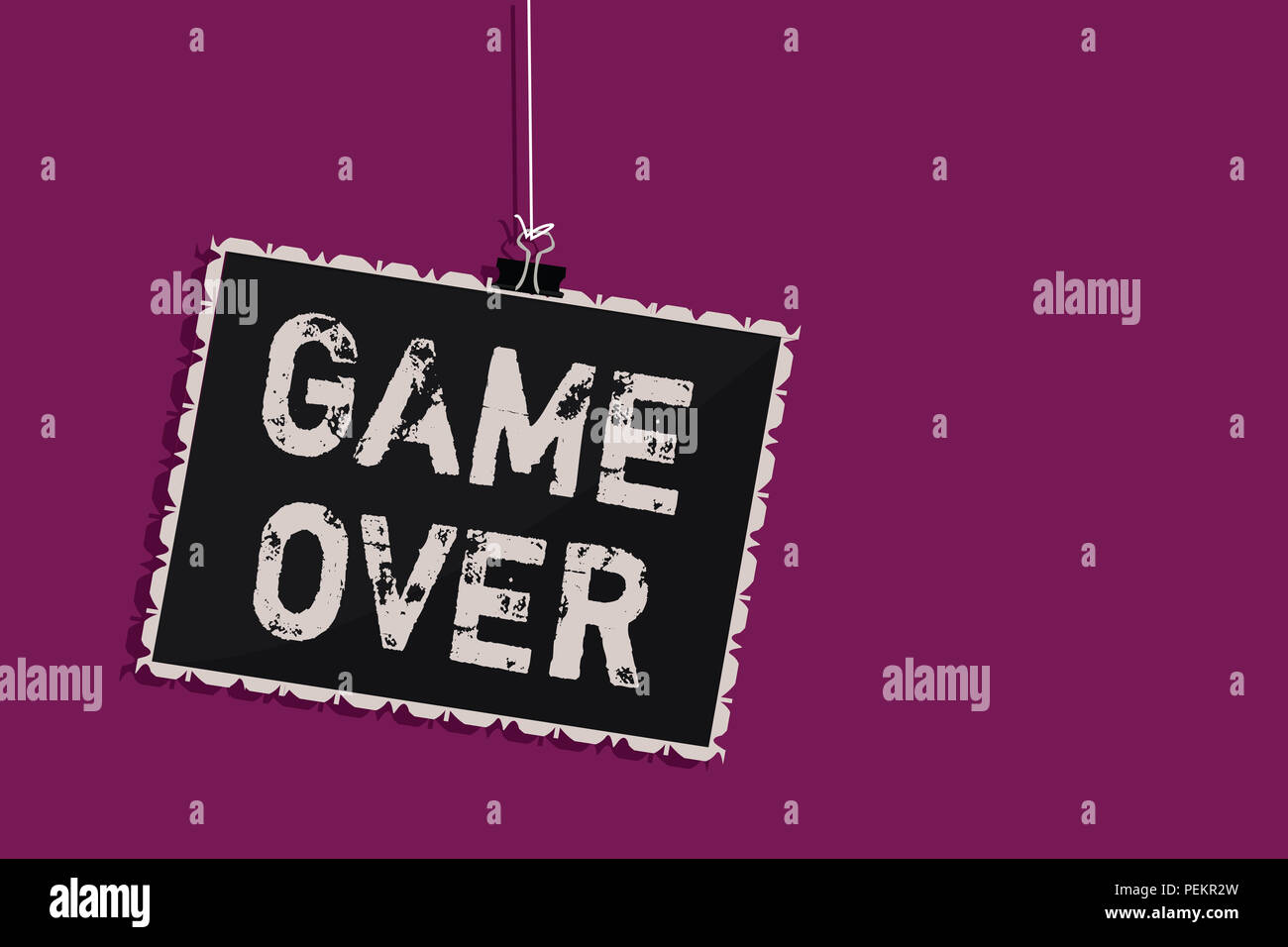 Word Writing Text Game Over Business Concept For A Situation In A Particular Sport That Reach His Finals Or Ending Hanging Blackboard Message Communi Stock Photo Alamy