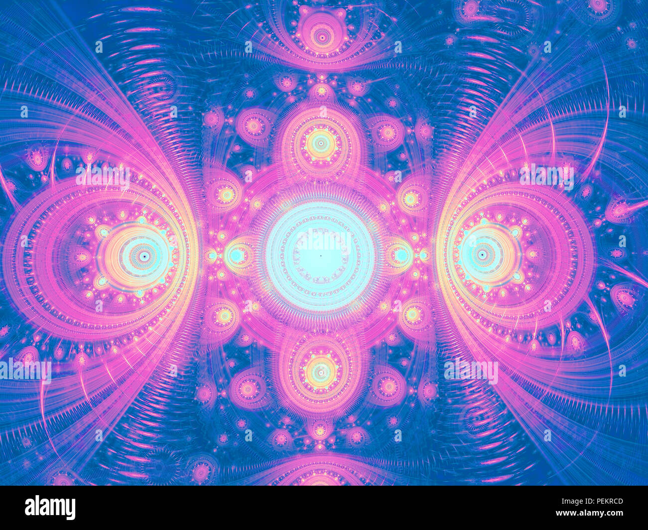 Abstract blue and purple pattern - digitally generated image Stock Photo