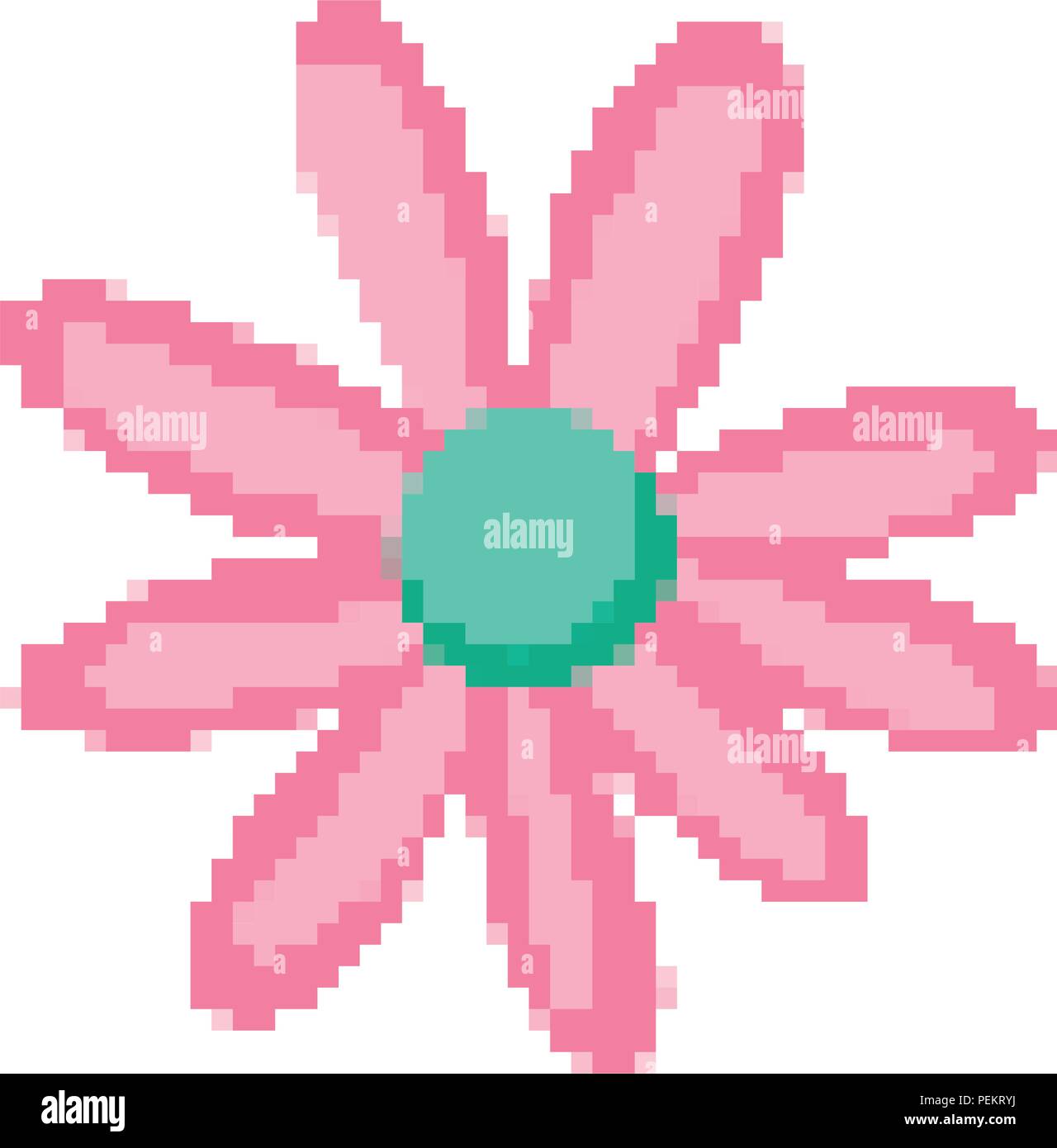 pixelated beauty exotic flower petals Stock Vector Image & Art - Alamy