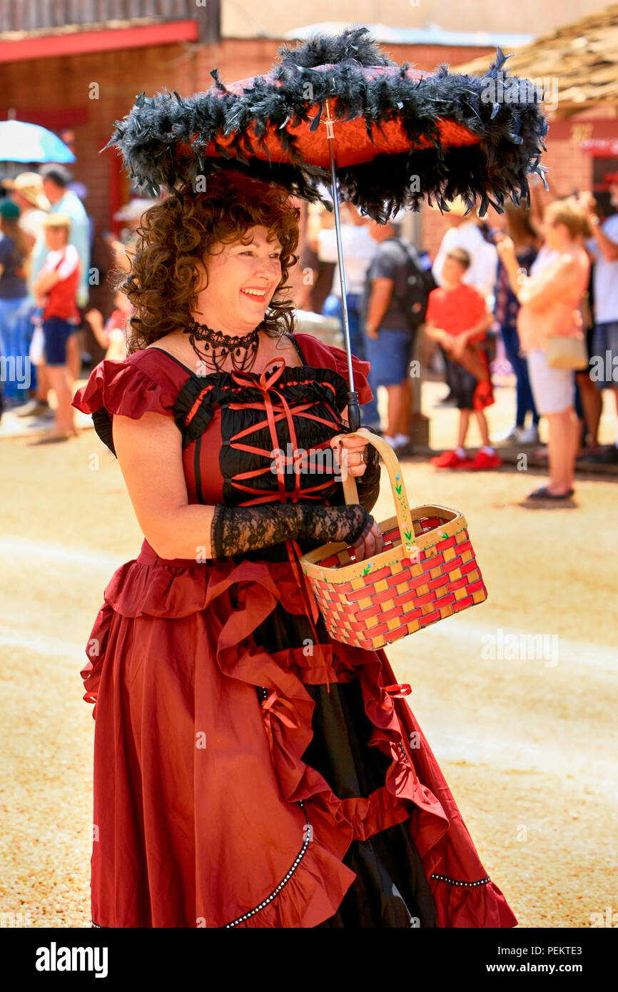 Woman dressed as a saloon floosie at the annual Doc Holiday parade in ...