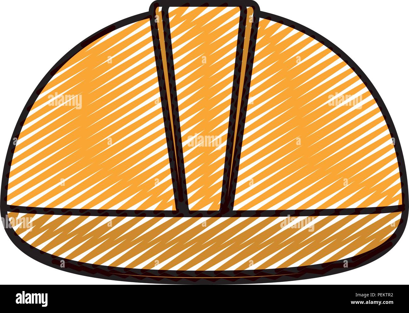 doodle helmet protection equipment object industry Stock Vector