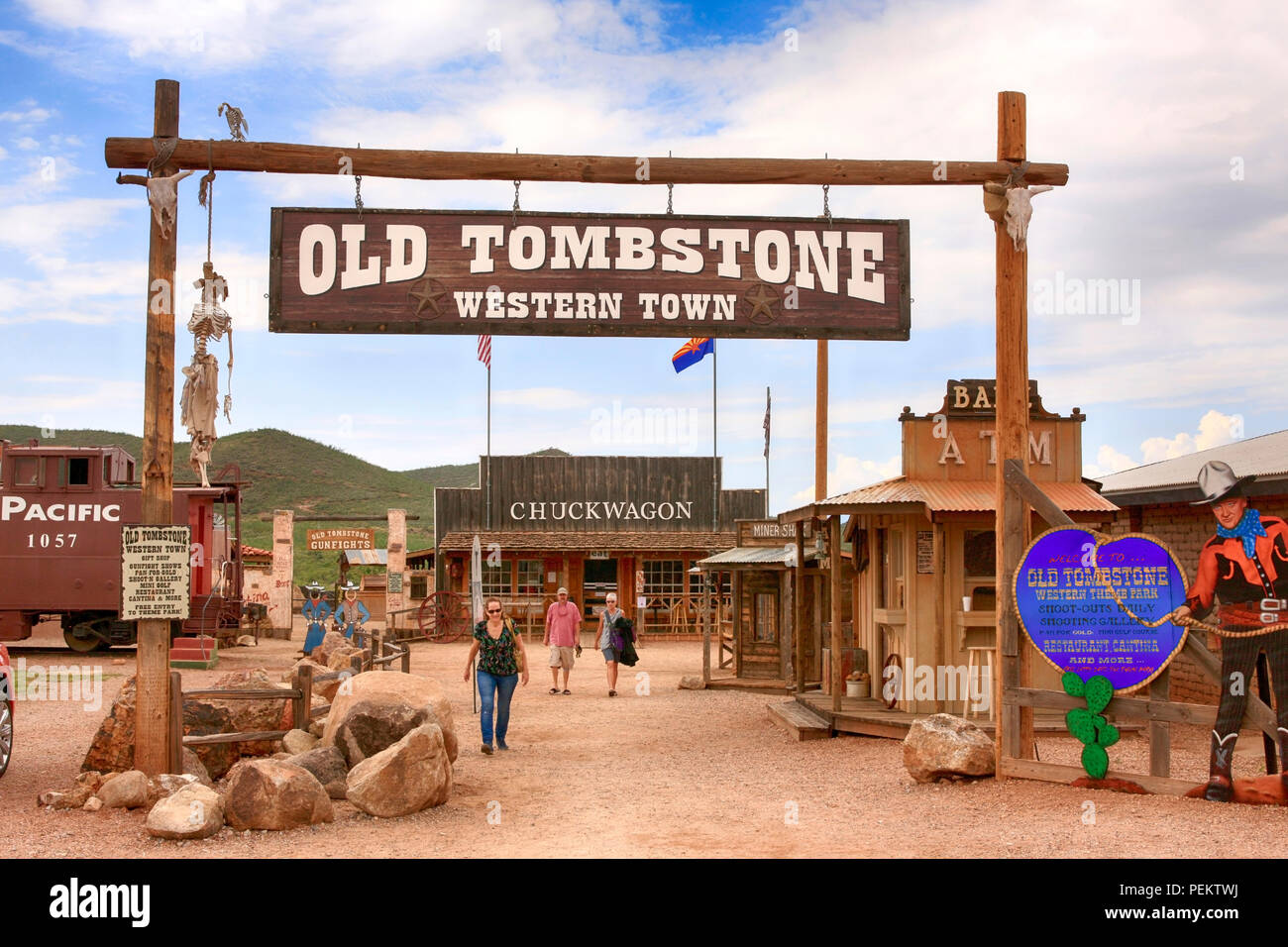 People at the Old Tombstone Wild West Theme Park on E Toughnut St in  historic Tombstone, Arizona Stock Photo - Alamy